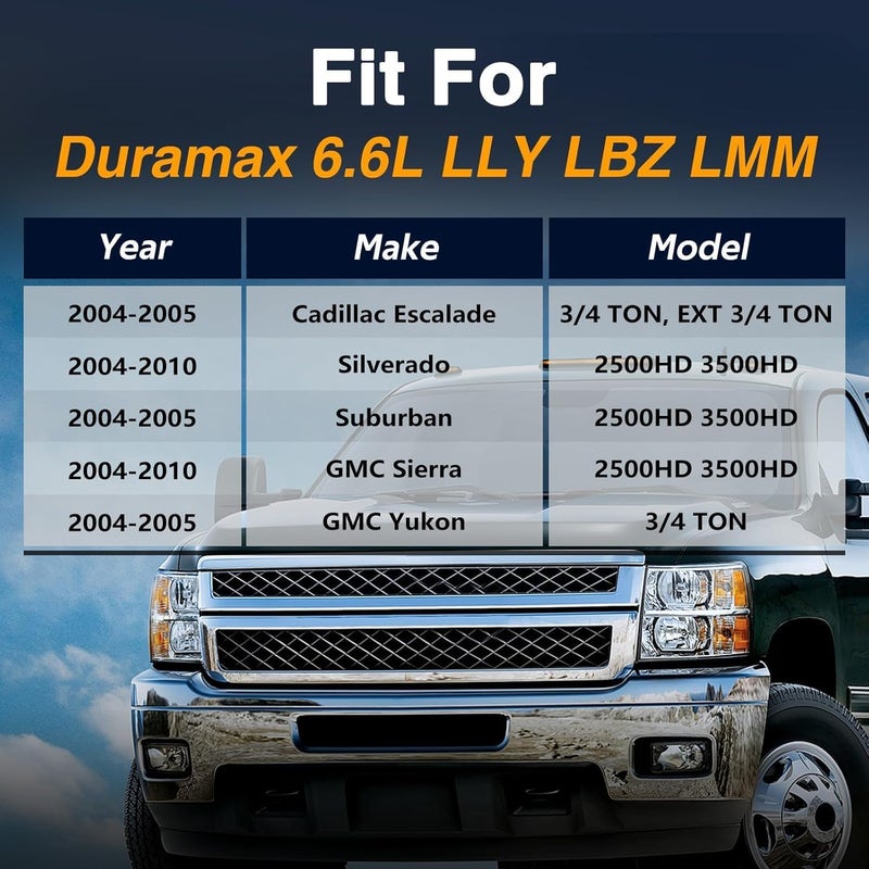HIMARKLIF مجموعة خط أنابيب إرجاع الوقود لمحاقن الديزل المحسّنة متوافقة مع 2004.5-2010 دوراماكس 6.6L LLY LBZ LMM 2004-2010 سيلفرادو 2500HD 3500HD سييرا 2500HD 3500HD استبدال# 97328733 98062291 - Image 5